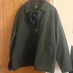 Lightweight Dark Green Zip Shirt Jacket